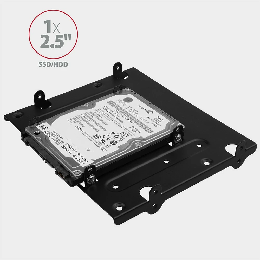 Kasë AXAGON RHD-435 për montim 4x 2.5" ose 2x 2.5" + 1x 3.5" HDD/SSD, për hapësirë 5.25", e zezë