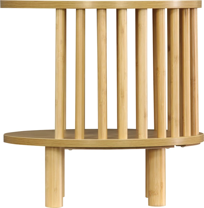 Tavolinë anësore Nodial MDF/Bamboo ngjyrë natyrale D40x40cm