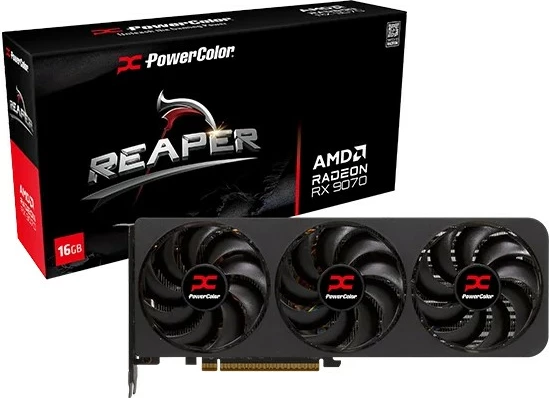 Kartelë grafike PowerColor Radeon RX 9070, 16 GB, GDDR6, PCI Express x16 5.0, e zezë