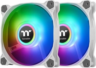 Ventilatorë Thermaltake Pure Duo 12 ARGB Sync, 12 cm, set 2 copë, Bardhë