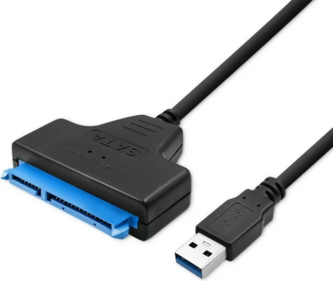 Adapter USB 3.0 në SATA për HDD/SSD 2.5" Qoltec 51855, i zi