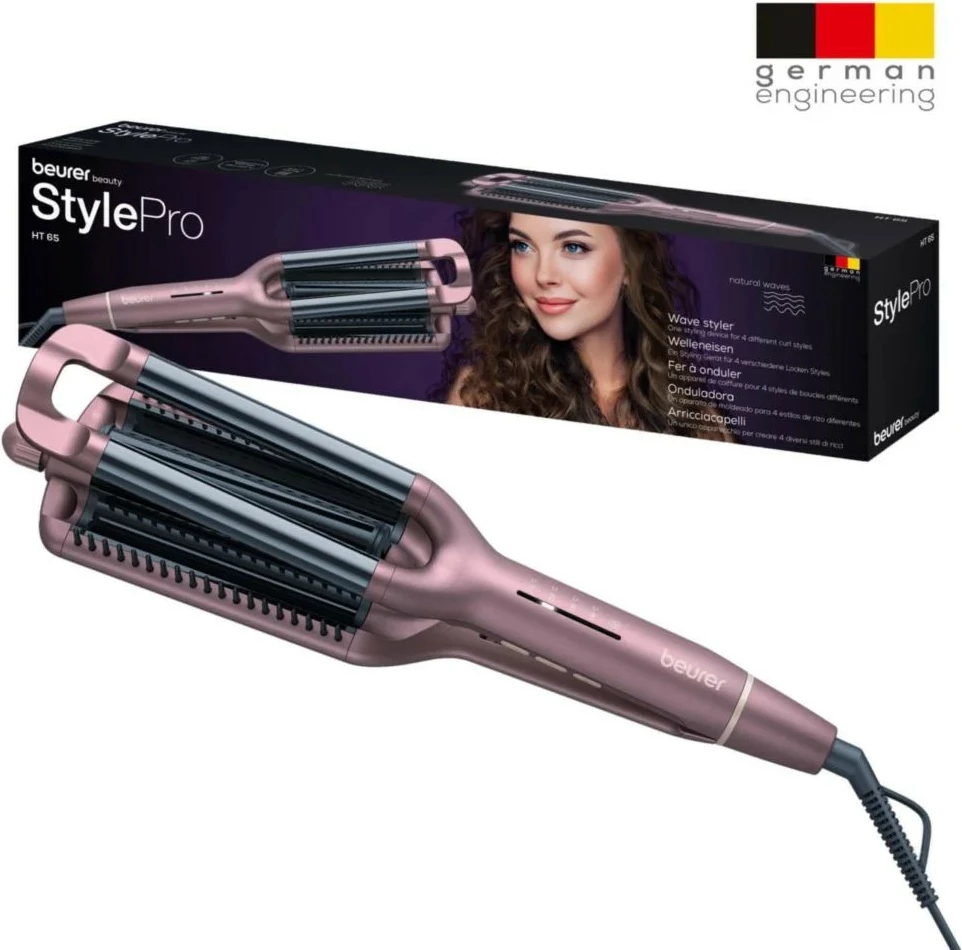 Kaçurreles flokësh Beurer HT65, ceramic-keratin, e zezë/rozë e artë