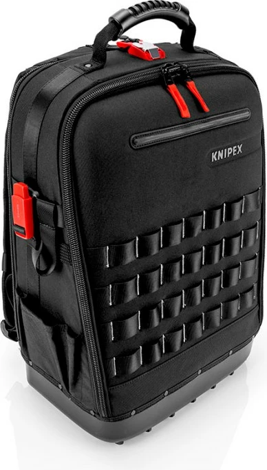 Çantë veglash Knipex X18, 37 xhepa, rezistente ndaj ujit, e zezë/kuqe