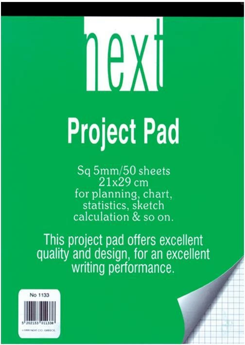 Bllok projektues NEXT 21x29cm, 50 fletë