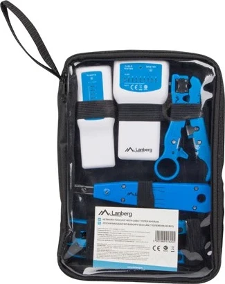 Set i mjeteve për ndërtimin e rrjetit LAN, LANBERG, bardhë-kaltër