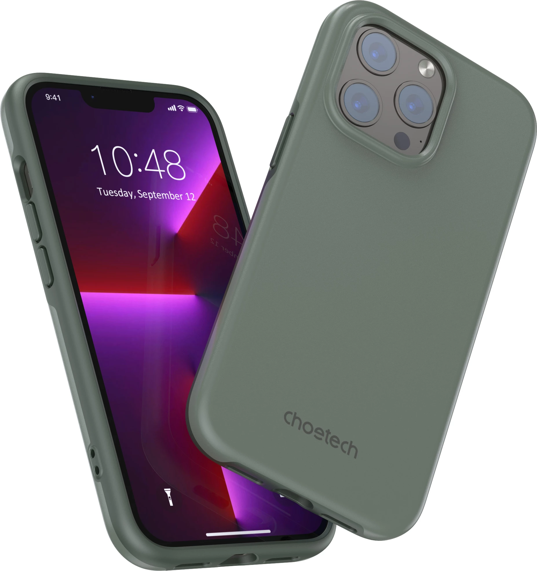 Mbështjellës Choetech PC0113-MFM-GN për iPhone 13 Pro, MagSafe, e gjelbër