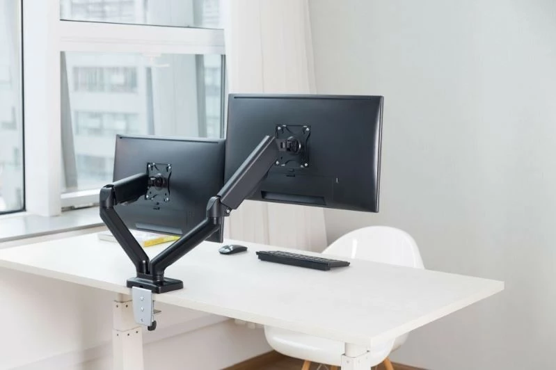 Mbajtëse tavoline për dy monitorë Techly ICA-LCD 462B, 17-32 inç, 9kg, e zezë