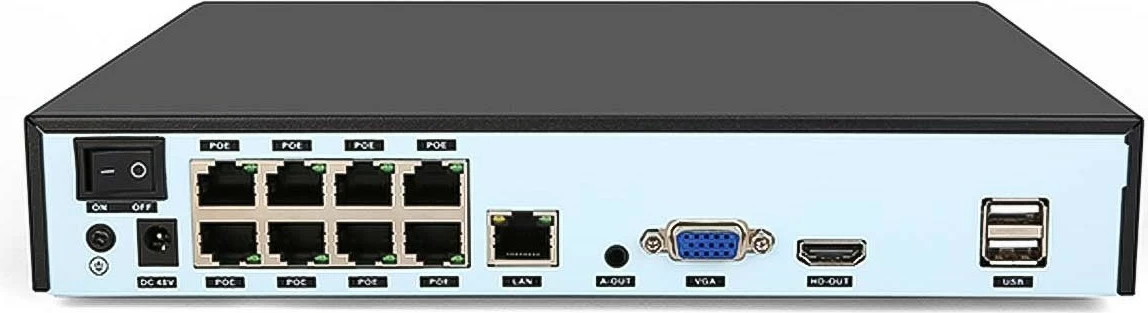 Regjistrues rrjeti Foscam FN9108HE, i zi