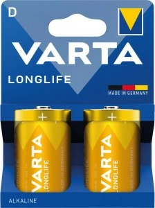 Bateri Varta Longlife D, alkaline, 2 copë