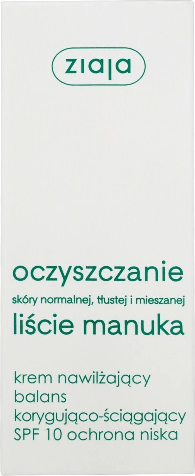 Krem fytyre për femra Ziaja Manuka Leaves Cleansing Moisturizing Cream SPF10, 50ml