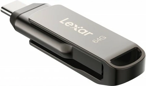 Pendrive Lexar Dual Drive D400, 64GB, USB-C/A 3.1, Gri
