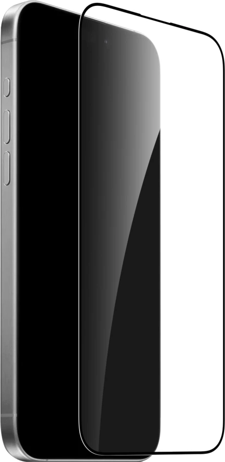 Xham i temperuar me kornizë Puro Frame për iPhone 16 Plus, Transparent me kornizë të zezë