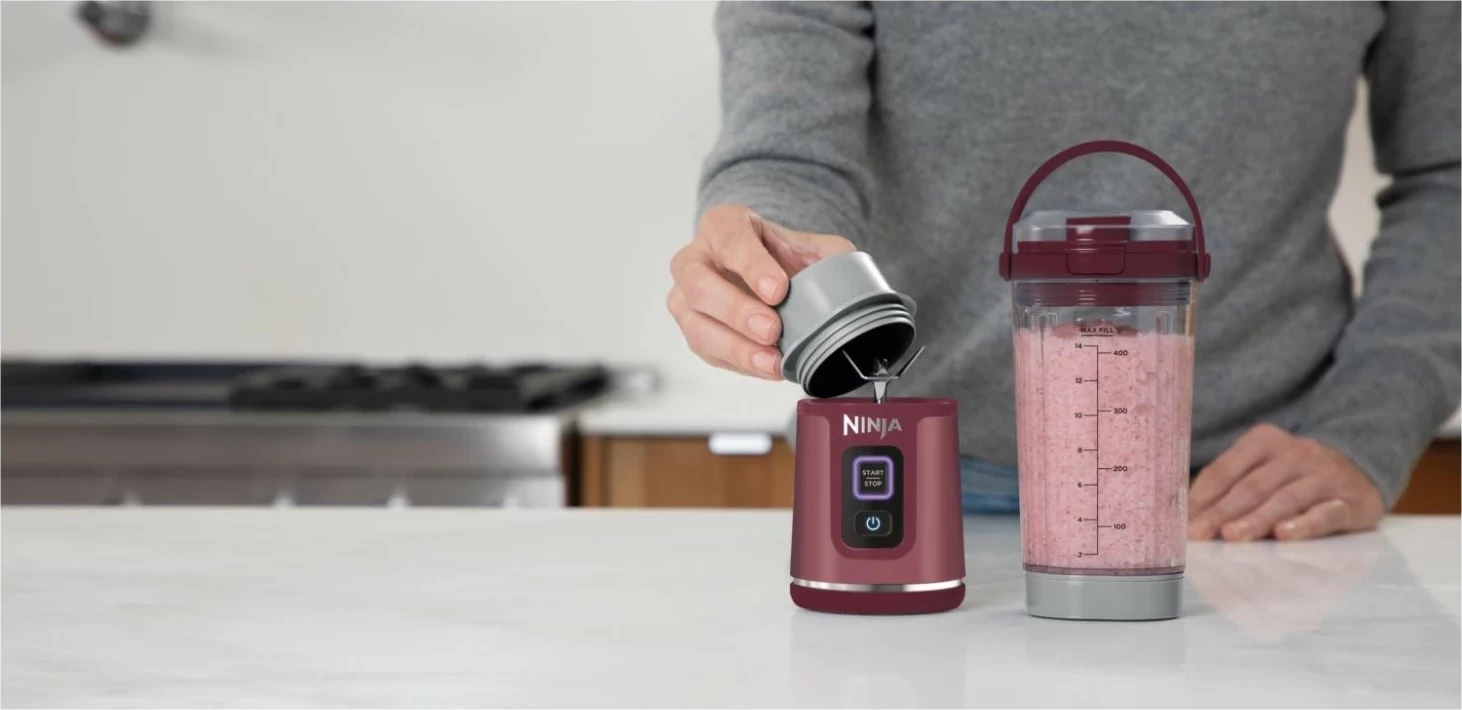 Blender portabel Ninja BC151, 0.53L, USB-C, i kuq