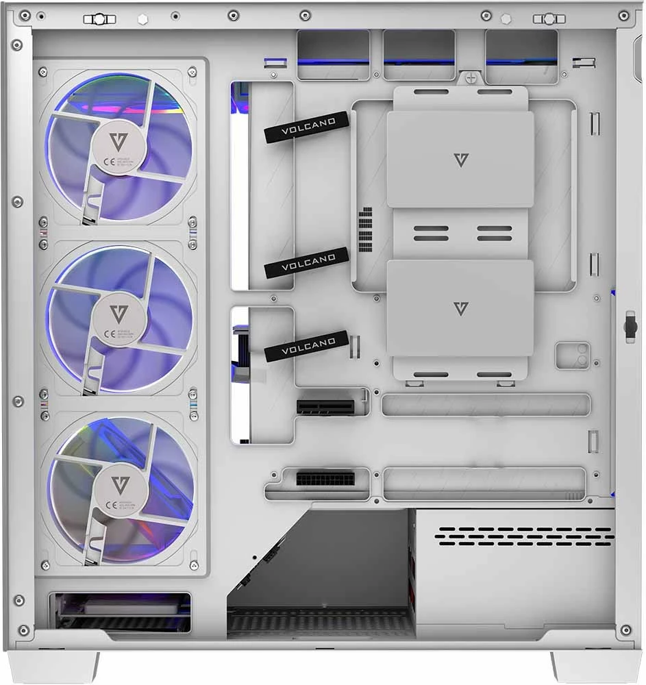 Kasë MODECOM Volcano Stellar 8F ARGB 20, Midi Tower, e bardhë