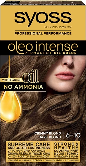 Ngjyrë për flokë Syoss Oleo Intense 6-10 Ciemny Blond për femra, 1 copë