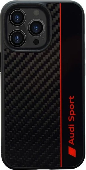 Mbështjellës Audi Carbon Fiber Stripe për iPhone 13 Pro Max 6.7", i zi