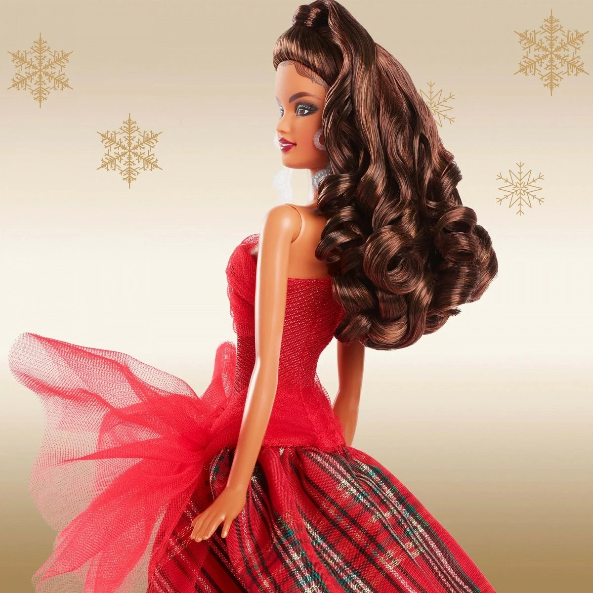 Kukull Barbie Mattel Holiday Brunette Doll, Barbie Signature, HRM67, e kuqe, koleksion