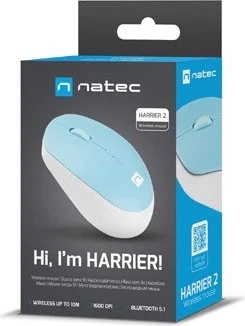 Maus Natec Harrier 2, i kaltër/bardhë
