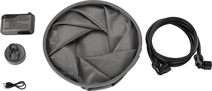 Set dushi portativ EcoFlow EFA-SHOWERKIT për kamping, gri