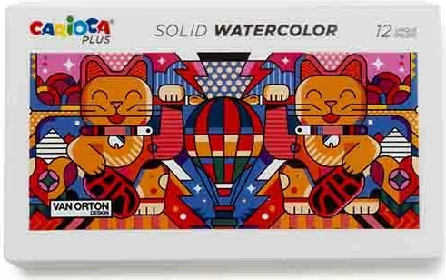 Markerë uji Carioca Plus 12 Ngjyra me Brushë