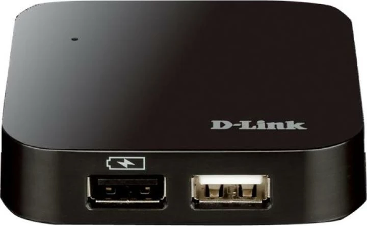 USB hub, D-Link DUB-H4/E, 4 porte USB 2.0 deri 480 Mbps, e zezë