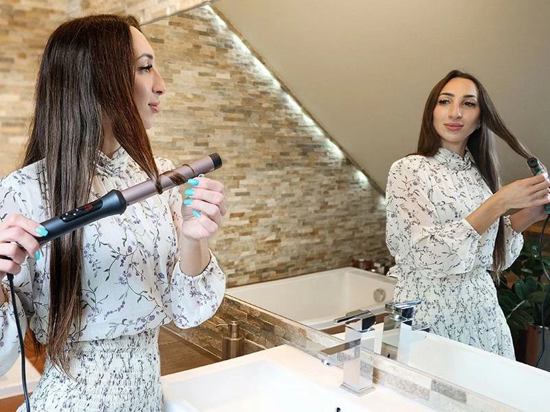 Lok për flokë Lafe Sleek & Shine Curler 25mm, zi dhe bakër