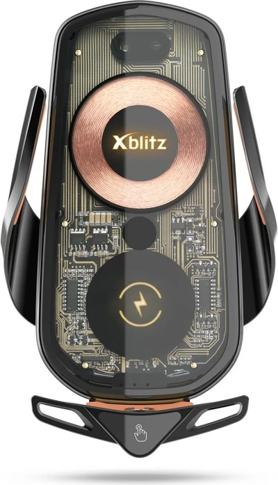 Mbajtës automatik Xblitz FX6 EXCLUSIVE për celular/tablet, me karikim wireless, i zi