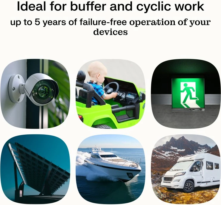 Bateri AGM VRLA, Green Cell, AGM6V4-5AH-J, 6V 4.5Ah IP54, e zezë