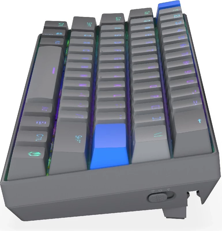 Tastierë mekanike Endorfy Thock V2 Compact Wireless, 60%, RGB, gri