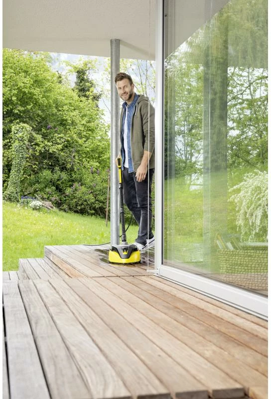 Pastrues sipërfaqesh për larëse me presion, Kärcher T-Racer T7 Plus (2.644-074.0), me krahë dyshe rrotullues, Powerdüse, për K4–K7, e verdhë/zezë