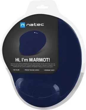 Mauspad Natec Marmot me xhel, 245x225mm, Blu e errët