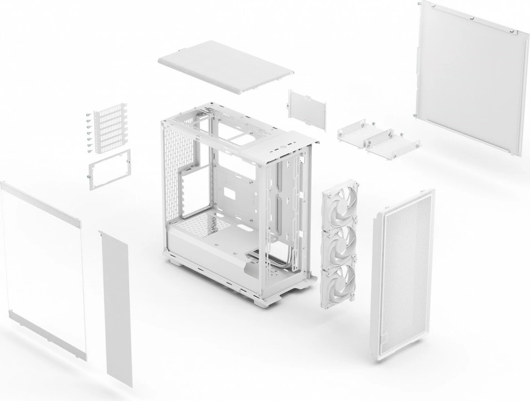 Kasë Fractal Design Epoch White TG Clear Tint, Midi Tower, ATX, e bardhë